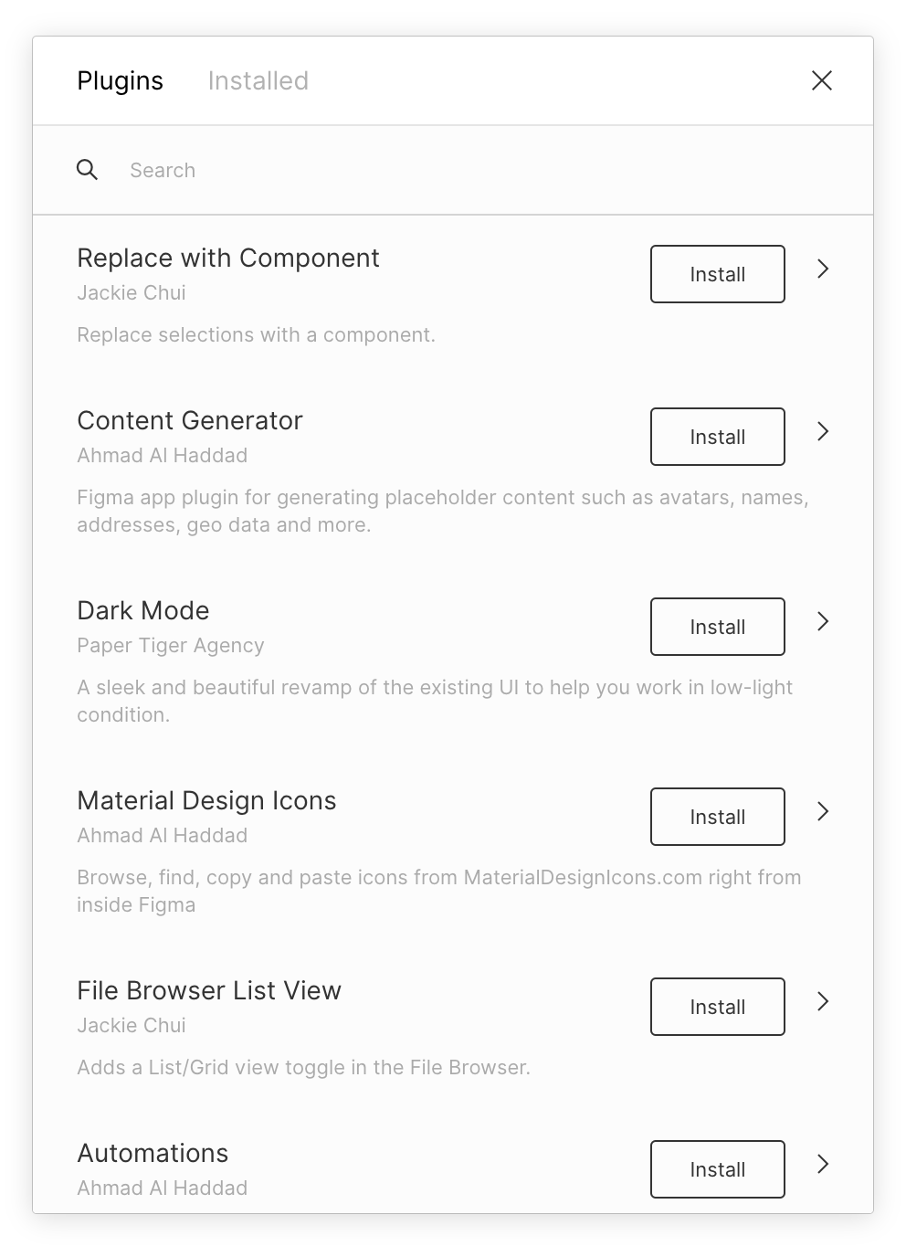 Figma Plugin Panel Screenshot of the UI